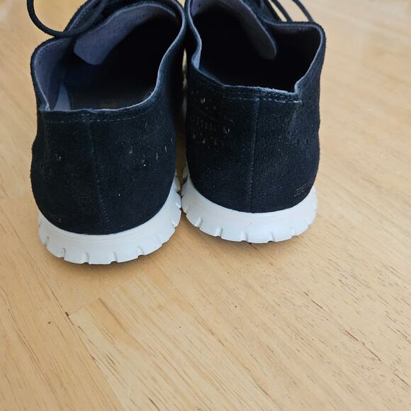 Cole Haan Suede ZeroGrand Wingtip Oxford Sneakers Black 8.5B - Picture 3 of 9